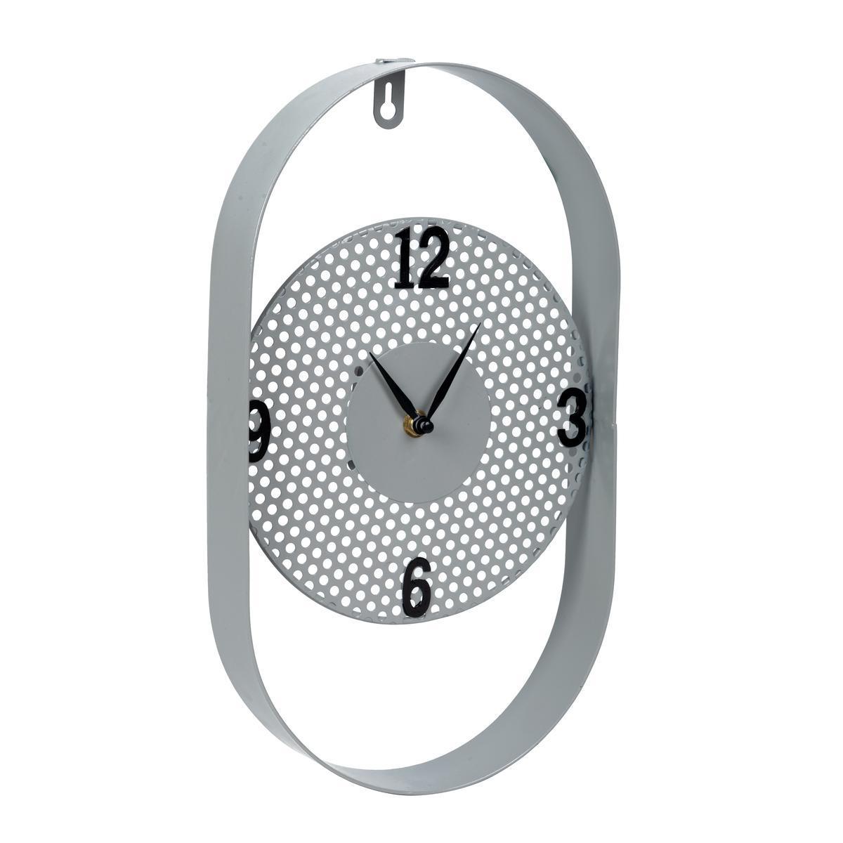 Horloge Memphis - 20 x 4.5 x H 35.5 cm - Gris