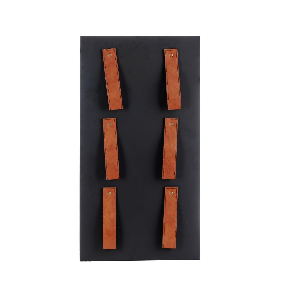 Porte-bouteille Urban - 32.2 x H 60 x 2 cm - Marron, noir