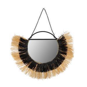 Miroir African - ø 40 cm - Différents modèles - Noir, Beige - K.KOON