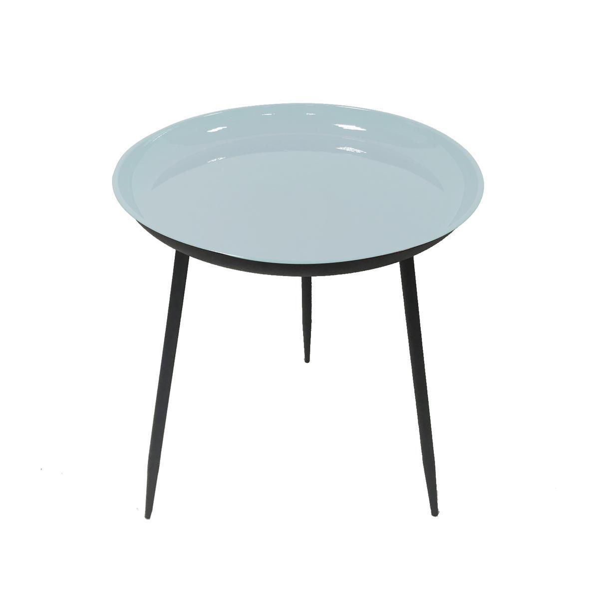 Table d'appoint Memphis - ø 41 x H 49 cm - Différents coloris - Gris bleuté