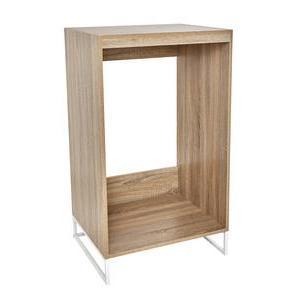 Dressing-penderie Orso - 60 x H 105 x 50 cm - Marron, blanc