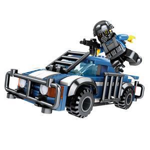 Jeu de construction voiture de police Biochemical - 6 ans et + - Multicolore