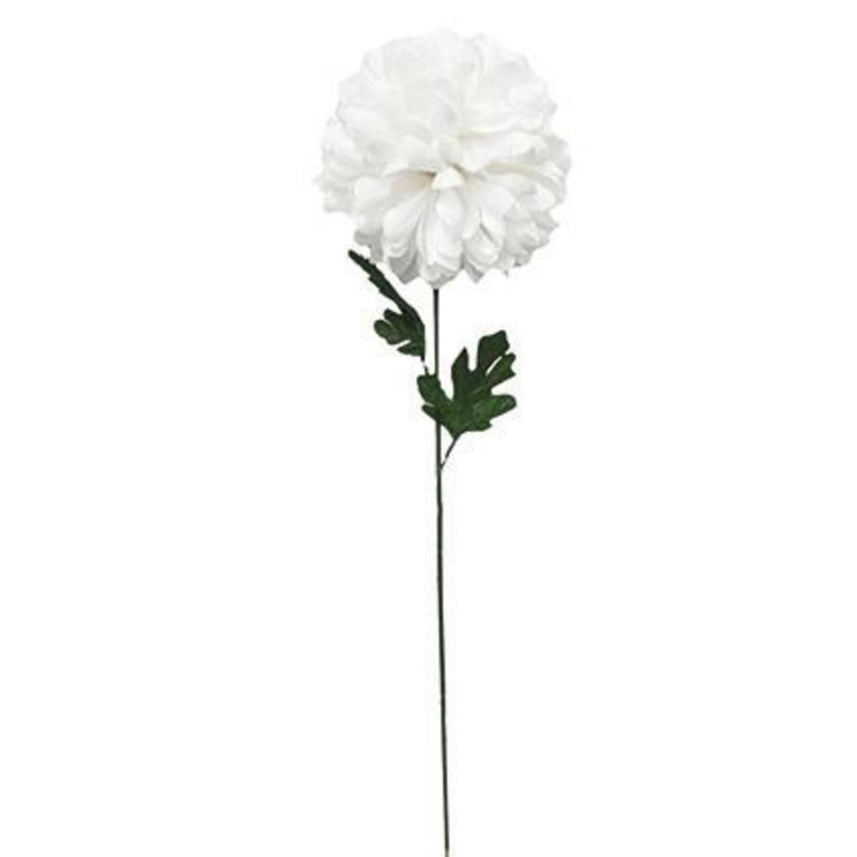 Tige de Chrysanthème - H 73 cm - Blanc
