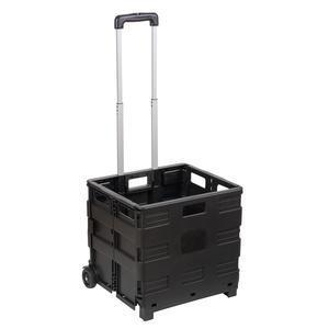 Chariot de transport pliable - 42 x H 98.5 x 37 cm - Noir