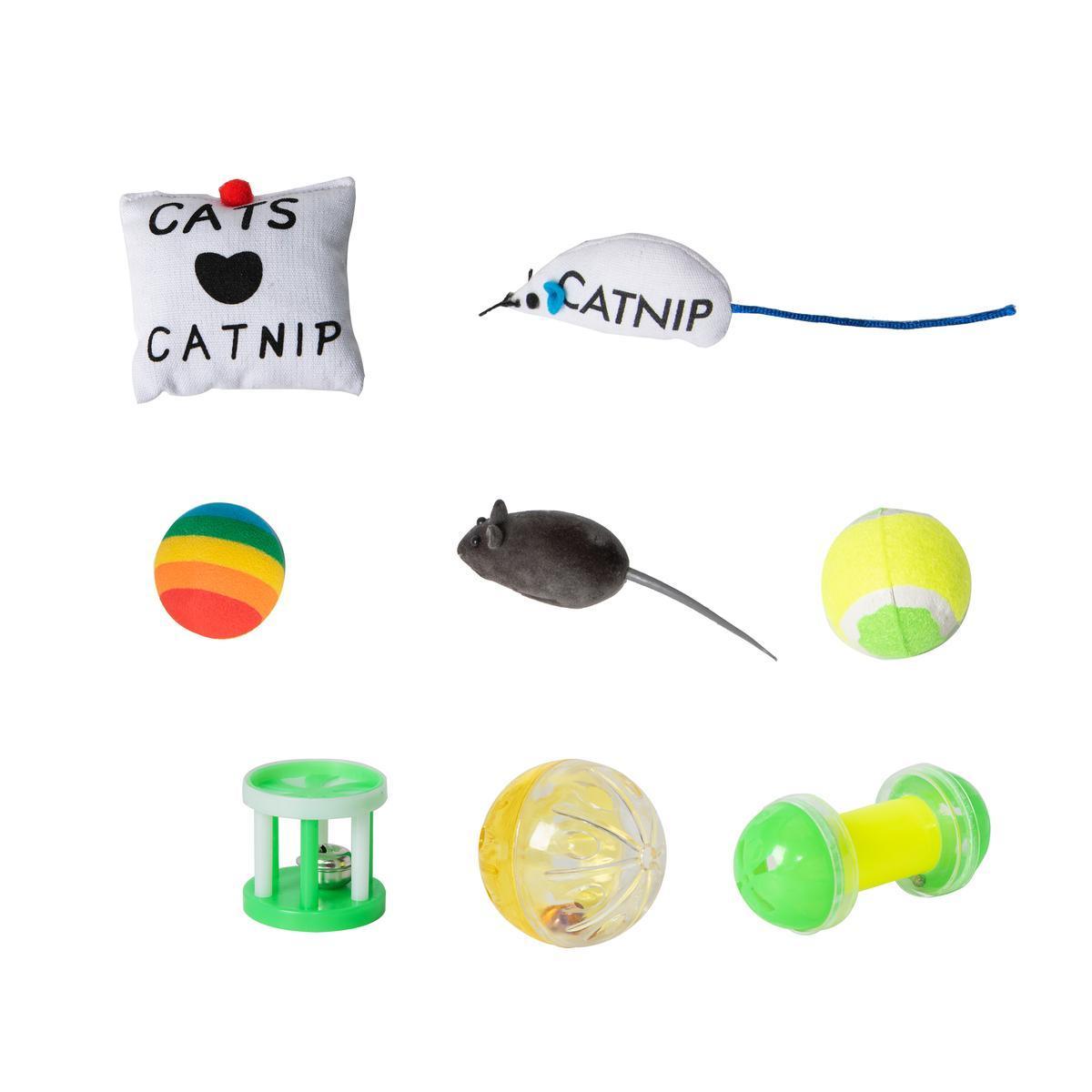 Assortiment de 8 jeux pour chats - Multicolore