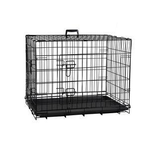 Cage de transport pour chien - 91 x H 66 x 60 cm (Taille M) - Noir