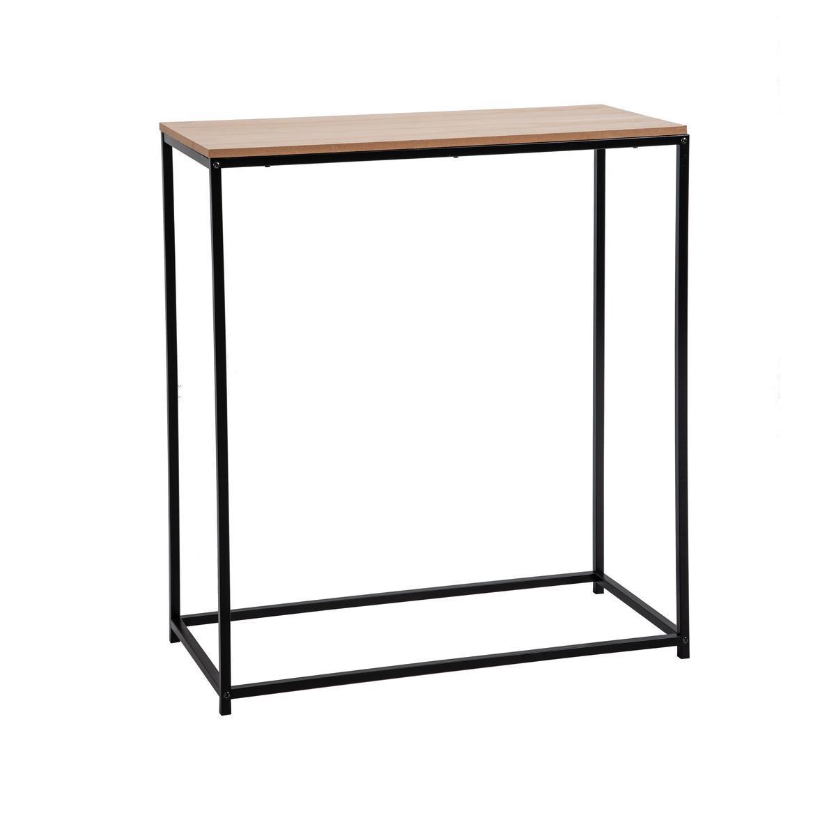 Console simple - 75 x H 84 x 35 cm - Marron, noir - K.KOON