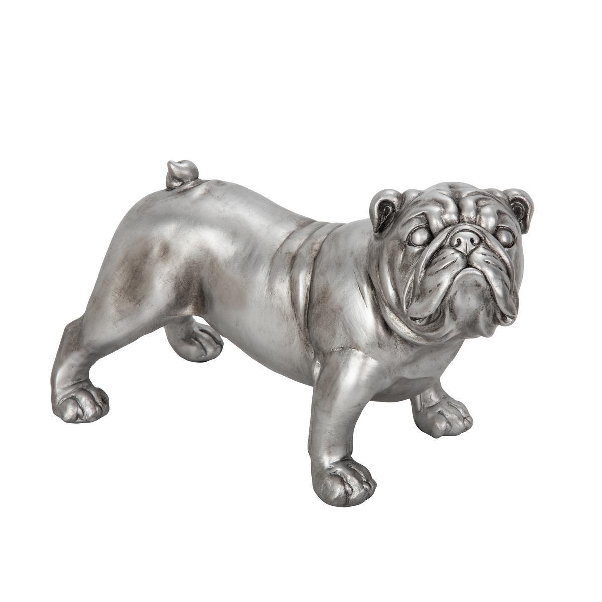 Statuette déco de Bulldog - 38.5 x 18 x 23.5 cm - Différents coloris - Argent - K.KOON