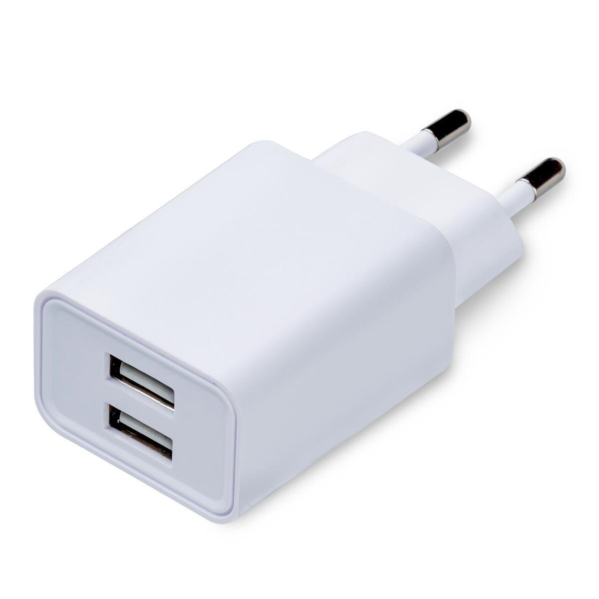 Chargeur prise 2 USB - Blanc - UPTECH