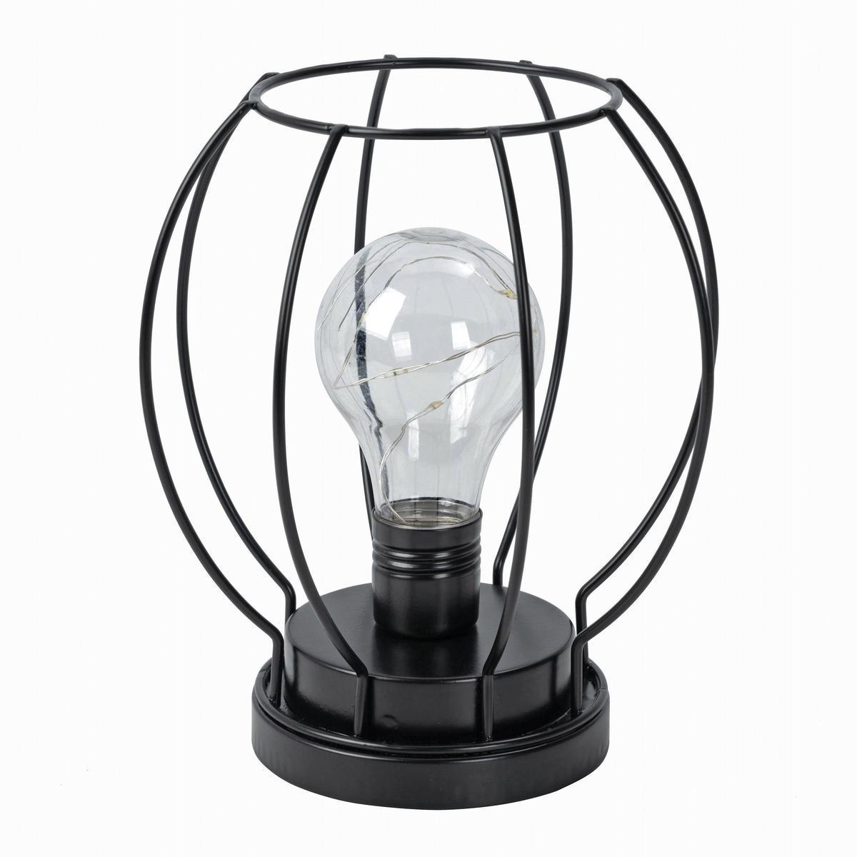 Lampe LED Célia - ø 15 x H 17 cm - Différents modèles - Noir