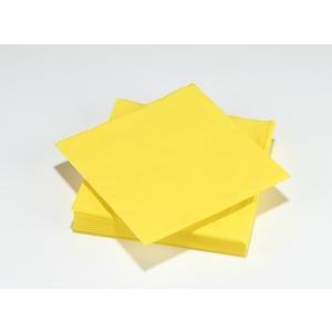 20 serviettes jetables fluo - 33 x 33 cm - Jaune