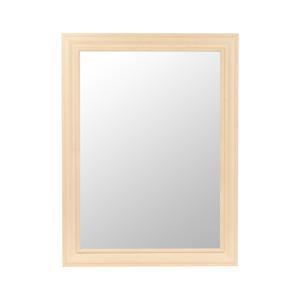 Miroir effet bois - H 70 x 50 cm - Transparent, Beige