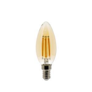 Ampoule LED déco ambrée C35 - 3.5 x 9.8 cm - Cuivre