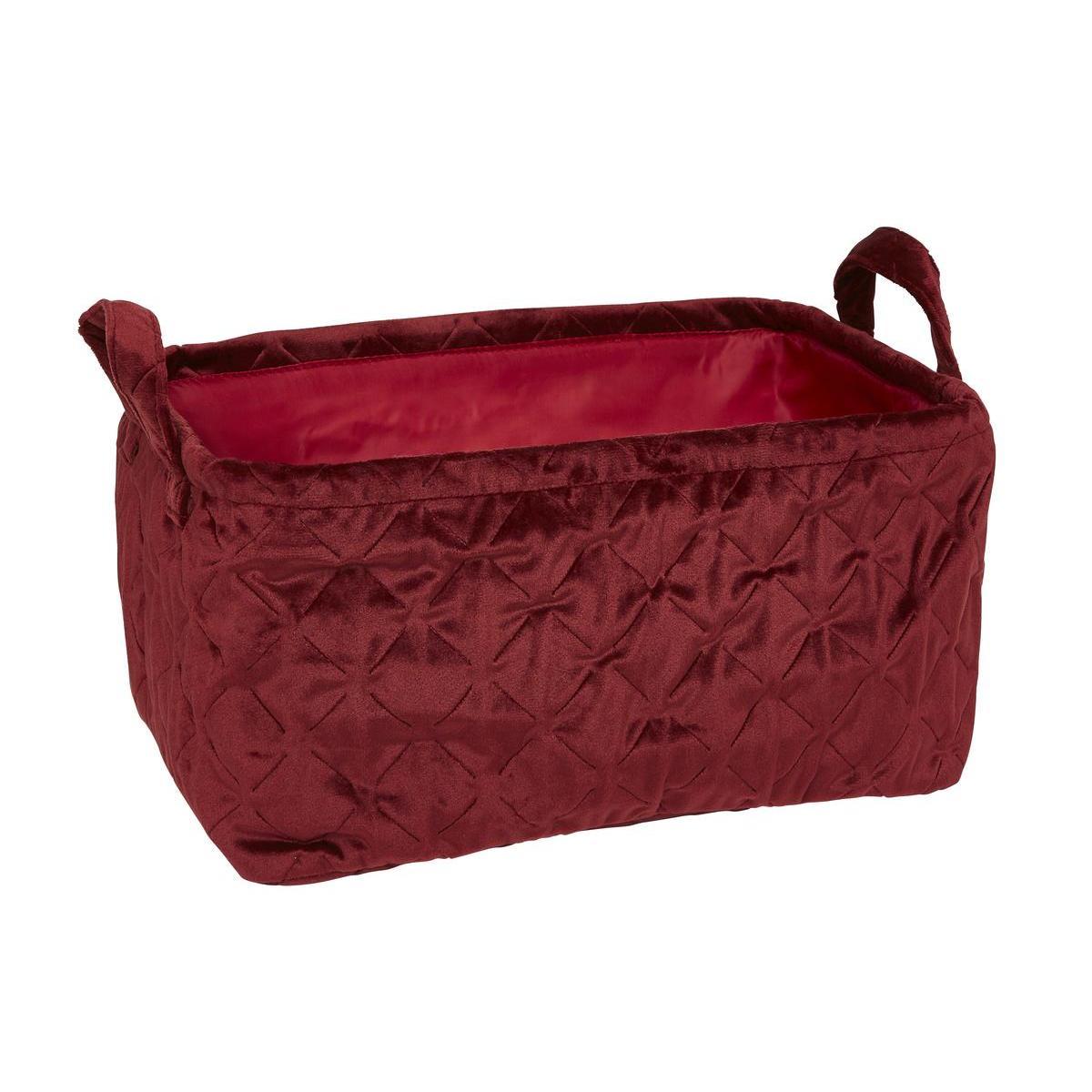 Panier en velours - Taille S - Rouge