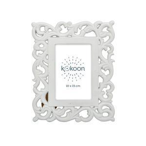 Cadre photo Arabesque - 25 x H 22 cm - Blanc