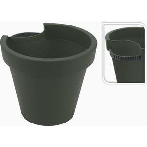 Cache-pot pour gouttière - ø 23 x H 21 cm - Vert