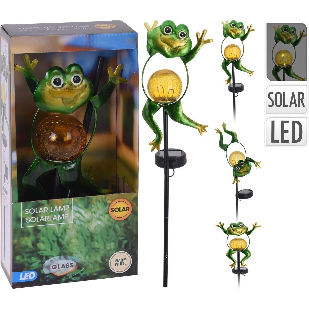 Lampe solaire grenouille sur pique - H 54 cm - Différents modèles