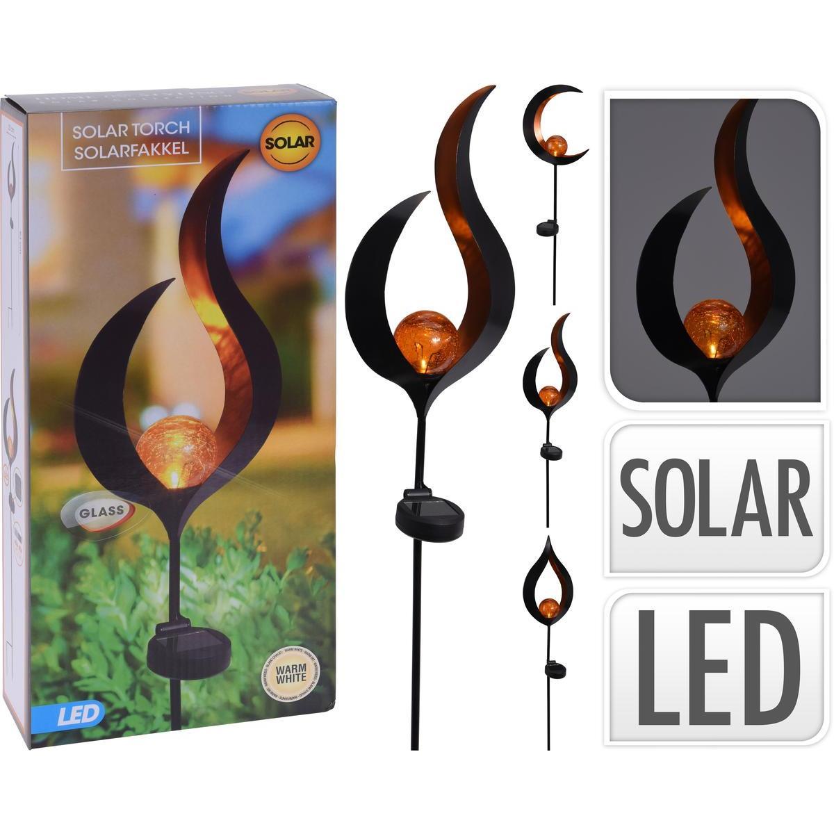 Lampe solaire sur pique - 19 x 7 x H 93 cm - Différents modèles