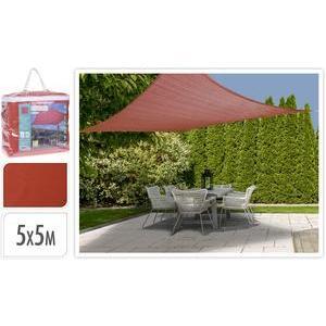 Pare-soleil - 5 x 5 m - Rouge terracotta