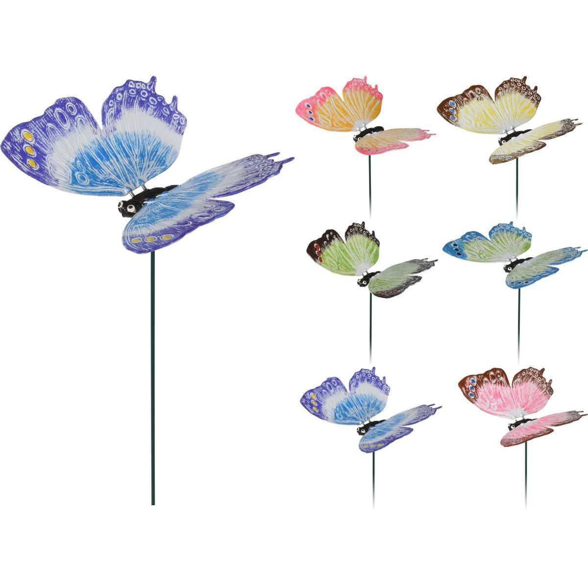 Papillon décoratif sur pique - H 60 cm - Différents modèles