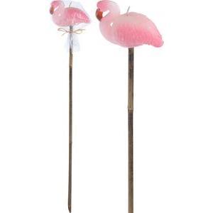 Torche de jardin flamant rose - H 60 cm