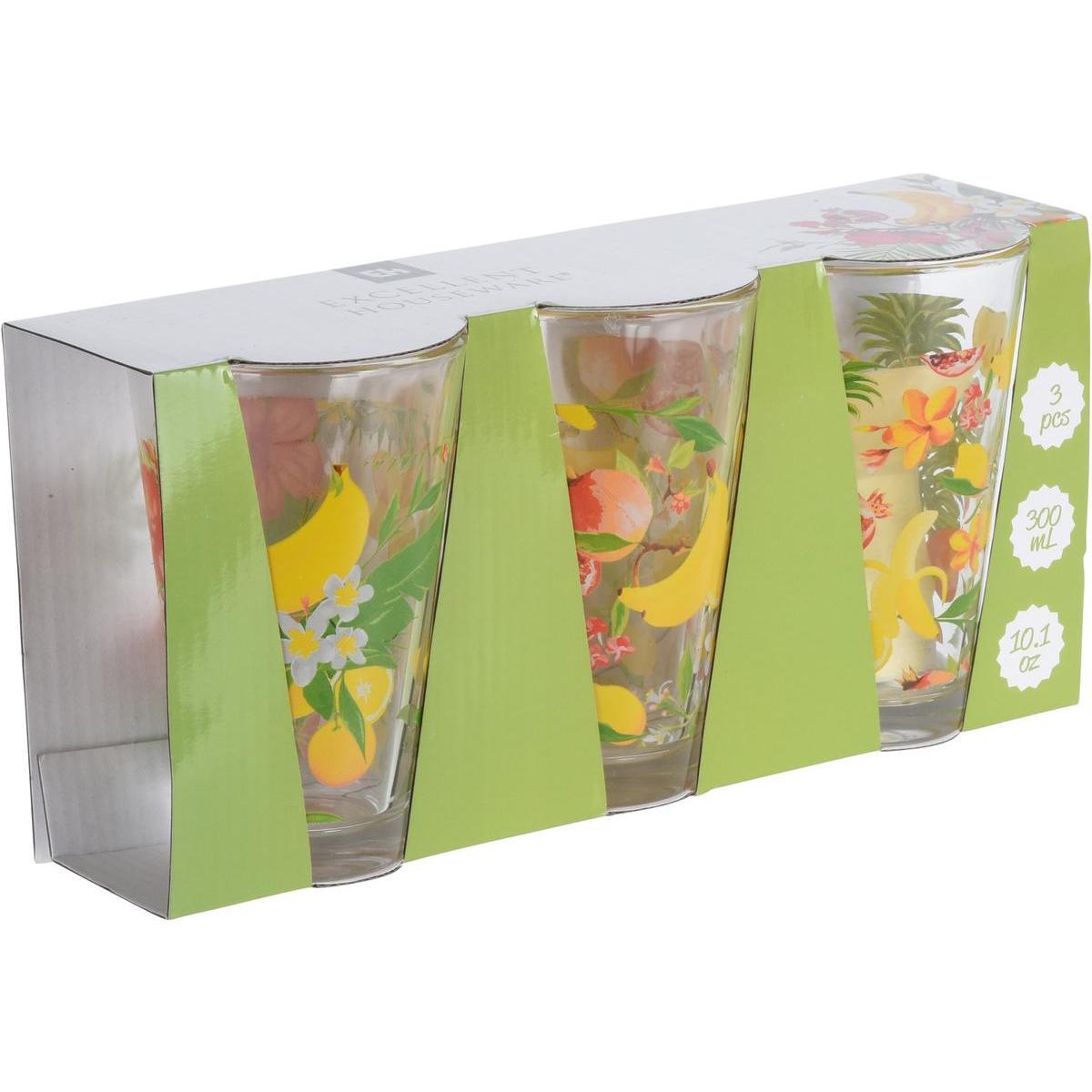 3 verres fruits - 300 ml - Différents modèles