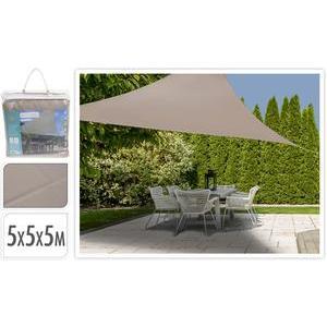 Voile d'ombrage triangulaire - 500 x 500 x 500 cm - Marron taupe