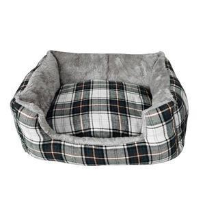 Panier tartan - Différents formats - 47 x H 17 x 37 cm - Gris