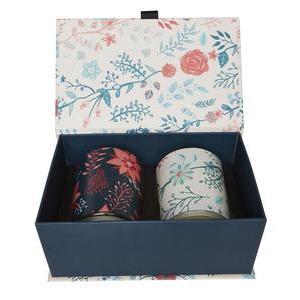 Coffret floral 2 bougies