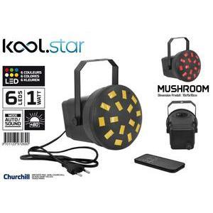 Spot LED 6 couleurs - 2 modes - Noir