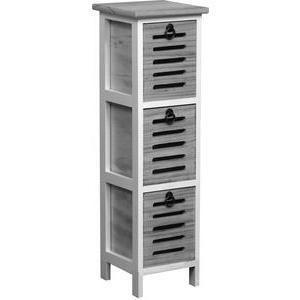 Meuble 3 tiroirs - L 22 x H 73.5 x l 22 cm - Différents modèles - Gris