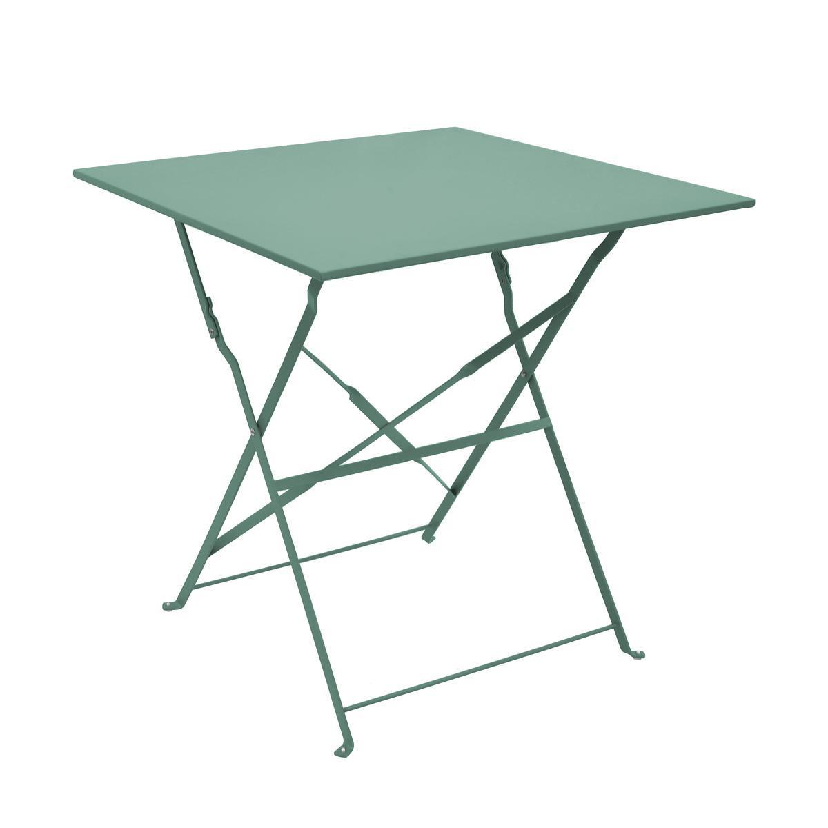 Table Diana carrée - 70 x H 71 x 70 cm - Différents modèles - Vert
