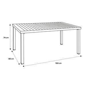 Table Cali - L 150 x H 74 x l 90 cm - Gris anthracite - MOOREA