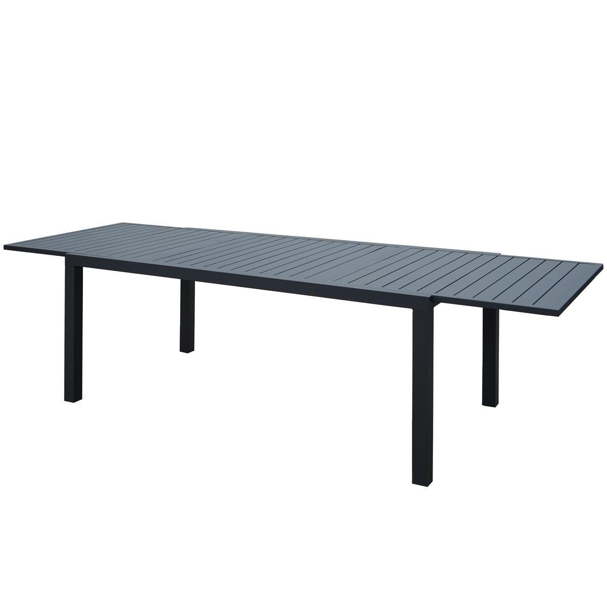 Table extensible Pola - 104 x L 200 x H 75 cm - Gris