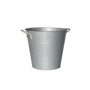 Seau déco - ø 34 x H 30 cm - Différents modèles - Gris