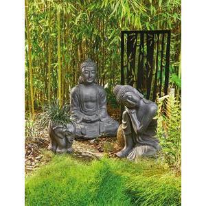 Plaque déco motif bambou - 100 x 45 cm - Noir - MOOREA