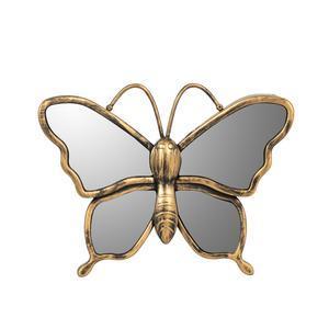 Miroir papillon - L 25 x H 4 x l 19 cm - Or