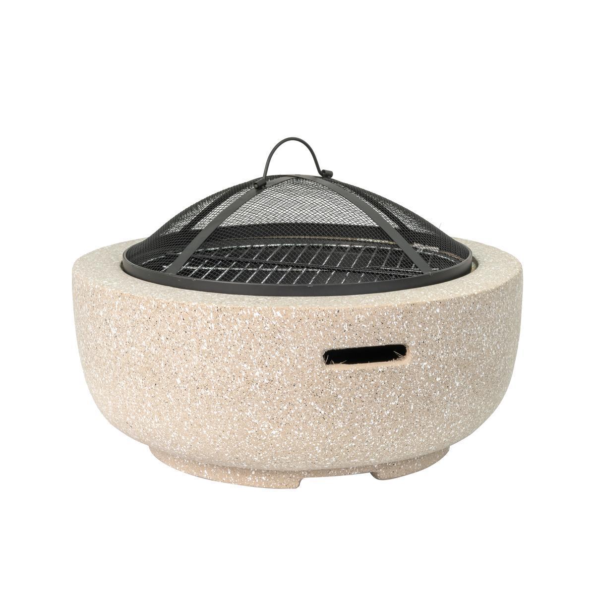 Braséro-barbecue Alfred - ø 60 x H 37 cm - Beige - MOOREA