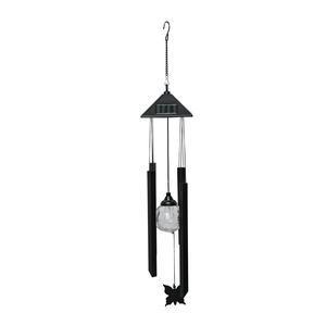 Carillon solaire - ø 12.5 x H 74.5 cm - Noir