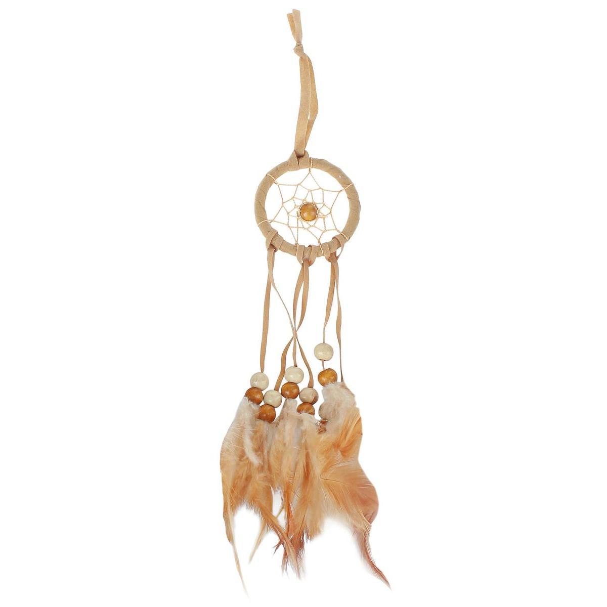 Porte-clefs Attrape-rêves - L 28 x l 5 cm - Beige