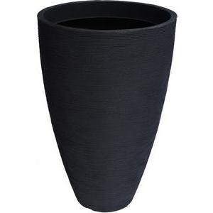 Pot strié - ø 45 x H 69 cm - Différents modèles - Gris charbon