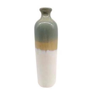 Vase Aquarelle - ø 8.5 cm x H 29.5 cm - Gris, blanc