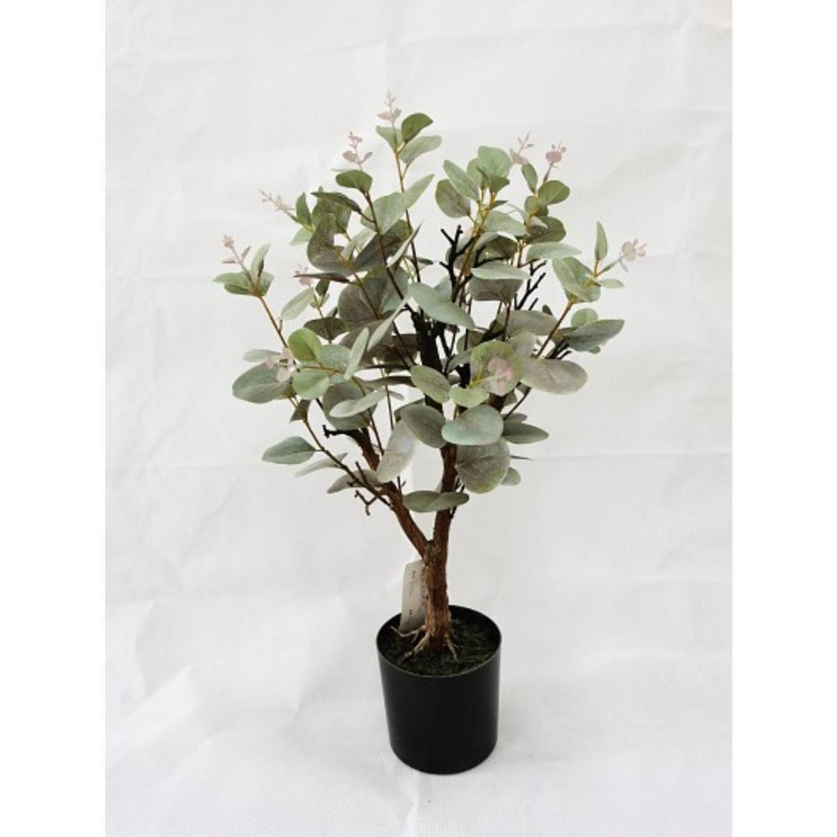 Eucalyptus artificiel en pot - H 60 cm - Vert