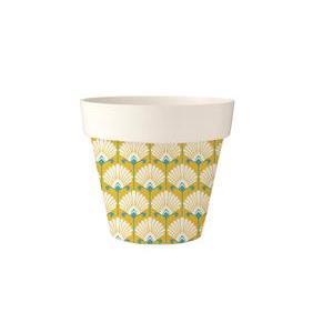 Cache - pot décoratif - ø 9.5 x H 8.4 cm - Différents formats - Vert, blanc, jaune