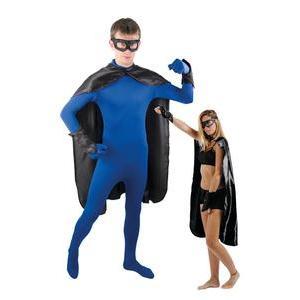 Costume de super-héros - Taille adulte unique - L 36 x l 35 cm - Noir - PTIT CLOWN