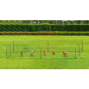 Kit clôture à volailles - L 24 x H 1. 15 m - Différents modèles - Noir, vert