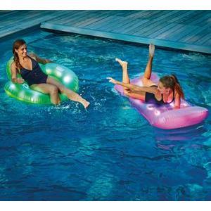 Fauteuil de piscine lounge lumineux - L 110 x H 61 x l 103 cm - Multicolore