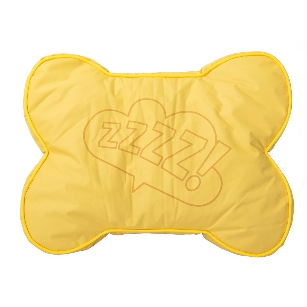 Coussin os - 90 x 70 x H 10 cm - Jaune moutarde