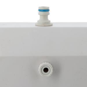 Fontaine à eau à pédale pour chien - L 28 x H 8 x l 22 cm - Bleu, blanc
