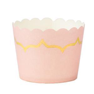 20 pots à cupcakes travaillés - ø 6 x H 4.5 cm - Rose